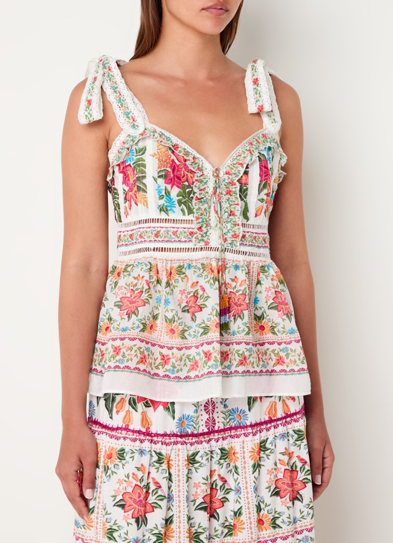 Farm Rio Top with floral print