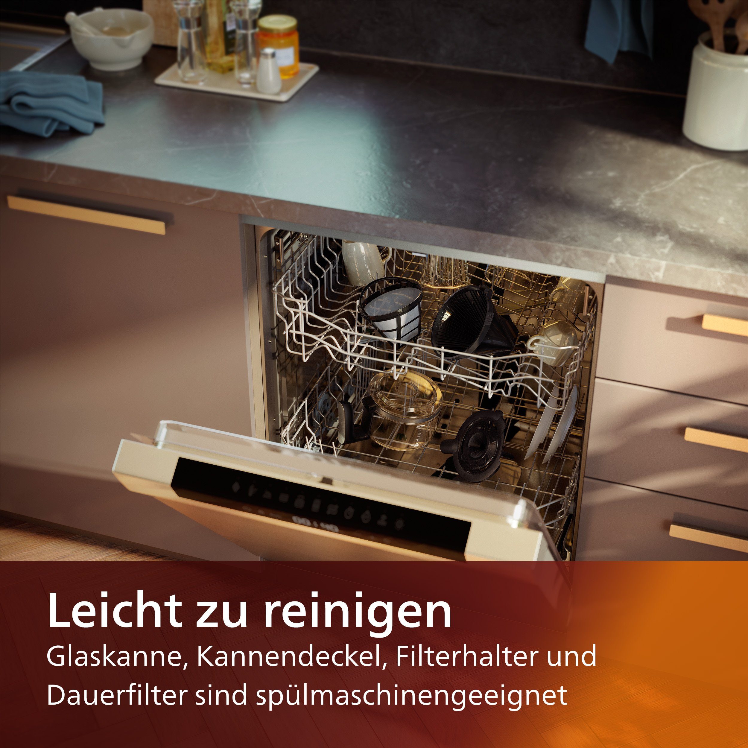 Philips Kaffeemaschine mit Mahlwerk HD7900/50 All-in-1 Brew, Permanentfilter 1x4, mit Smart Dosierung und Duo-Kaffeebohnenbehälter, inkl. Dosierlöffel