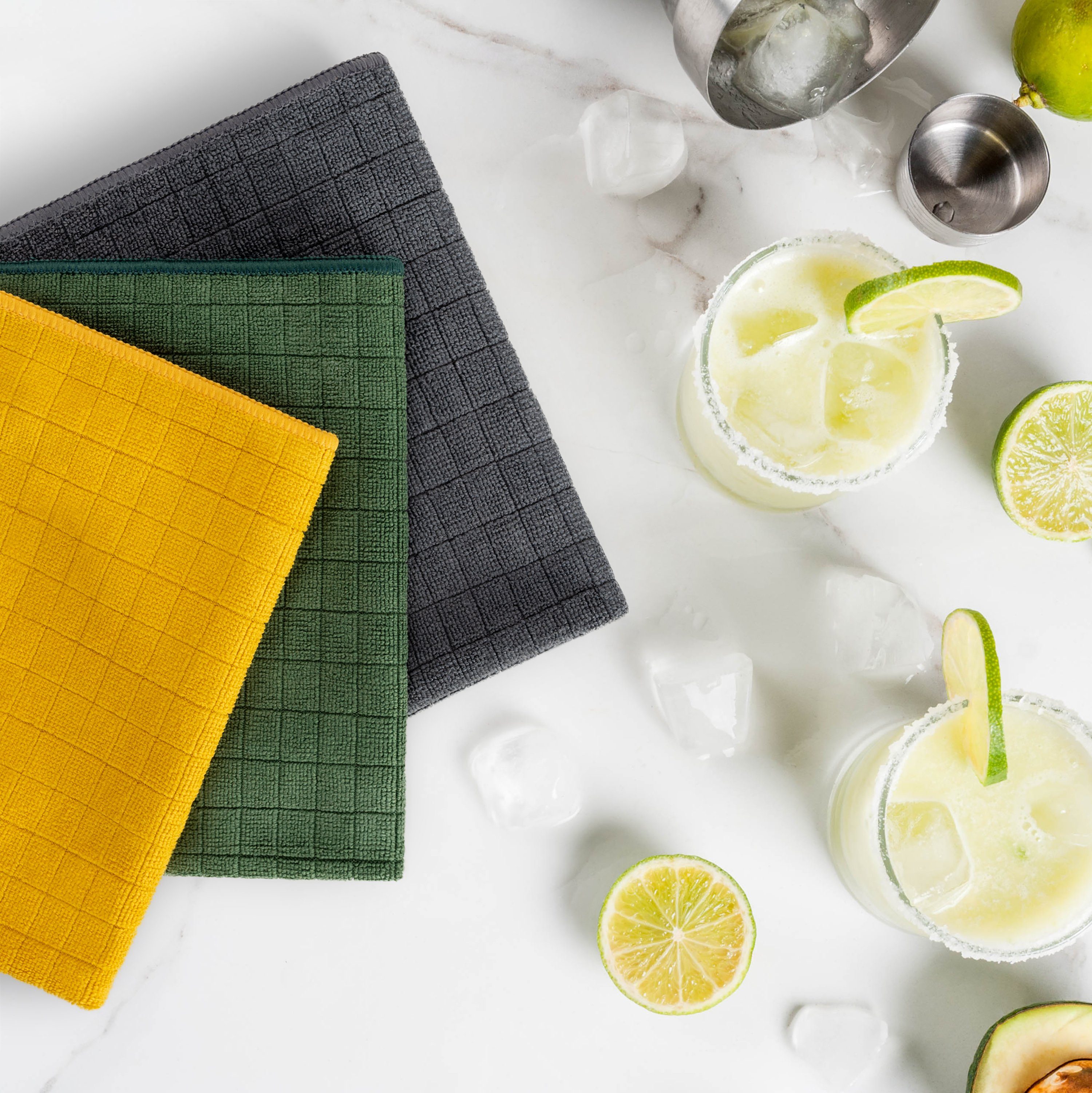Blumtal Geschirrtuch Premium Mikrofasertücher saugstark- Allzweck Microfasertücher, (30x40cm und 45x65cm, 4-tlg., Putztücher, Geschirrtuch), Autopflege Poliertuch 355 GSM - fusselfrei und streifenfrei