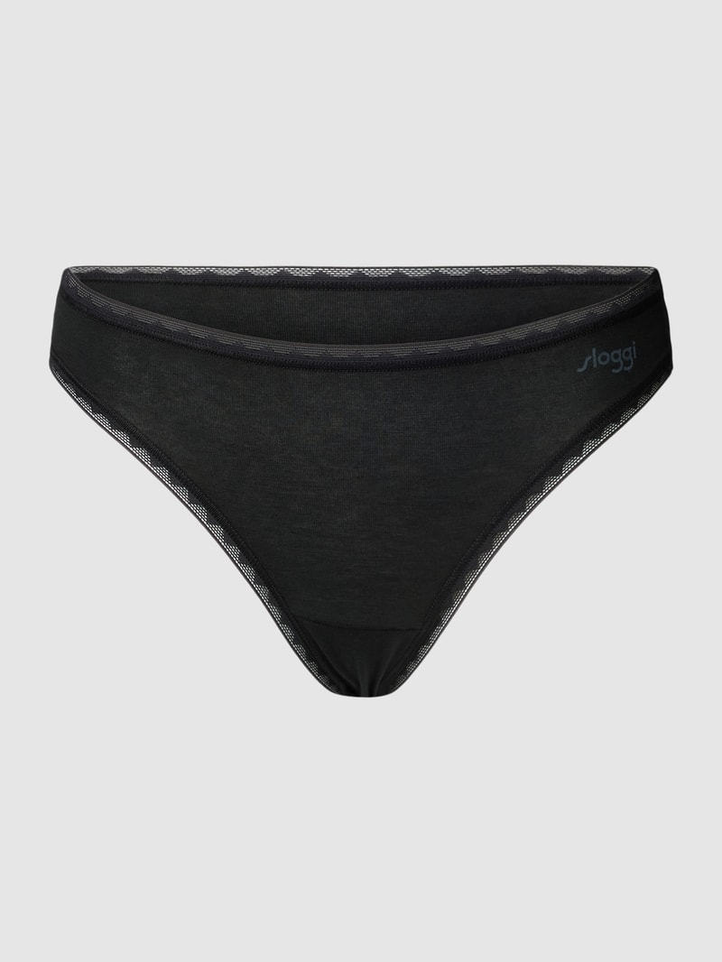 Perioden-Pants mit Lochstickerei in schwarz