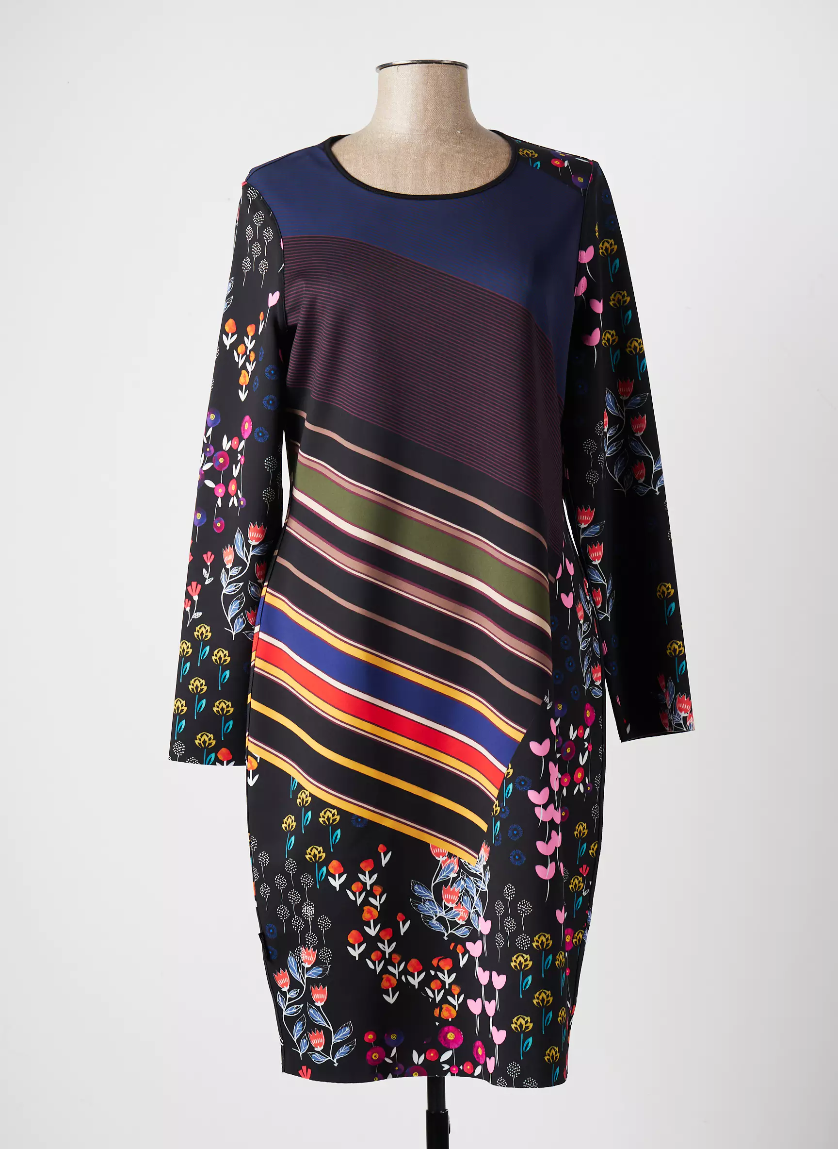 Eroke Robes Mi Longues Femme couleur noir
