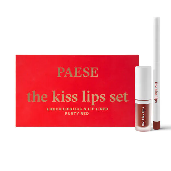 Паесе сет за усне „The Kiss“, нијанса 04 „Rusty Red“