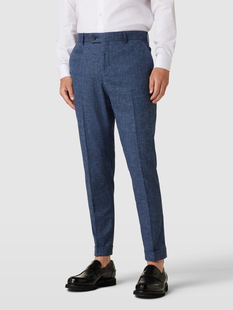 Stoffhose mit Bügelfalten Modell 'Luc' in royalblau
