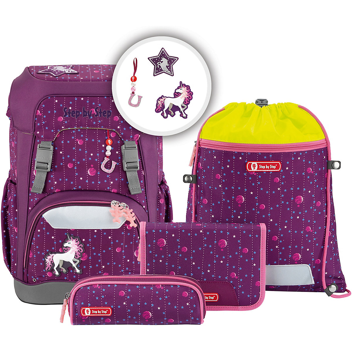 Schulrucksackset GIANT Dreamy Unicorn Nuala, 5-tlg. (2023)