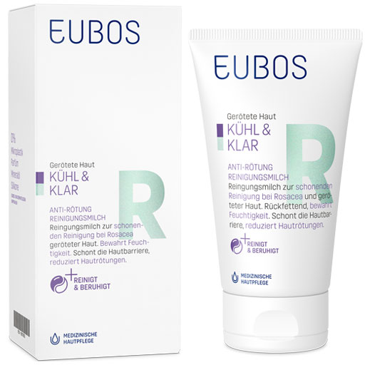 EUBOS KÜHL & KLAR Anti-Rötung Reinigungsmilch  150 ml  Milch