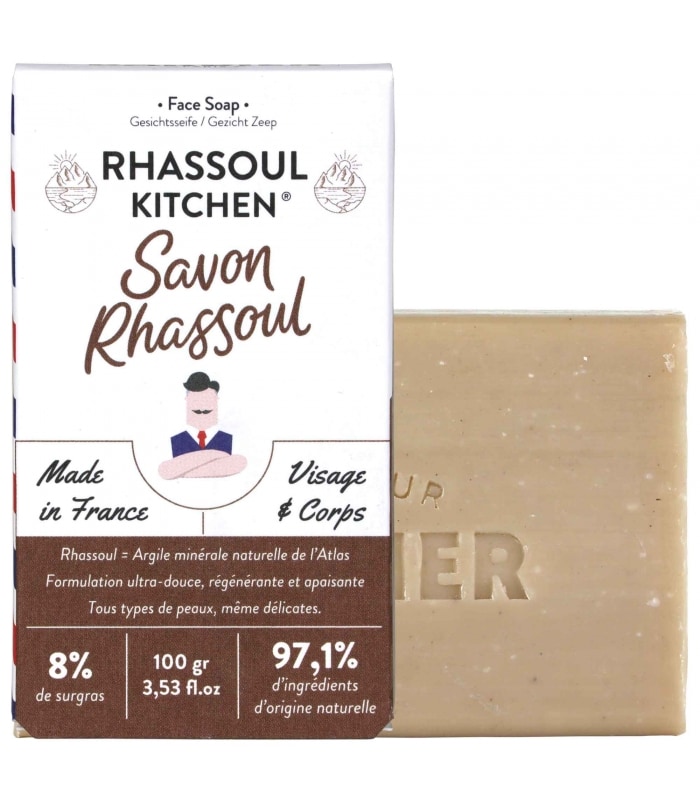 MONSIEUR BARBIER-RHASSOUL KITCHEN-Savon Surgras Visage et Corps à l'Argile Rhassoul