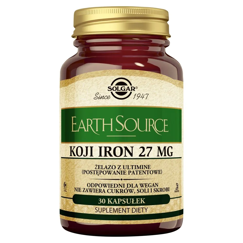 Solgar Earth Source Koji Iron 27 mg με κάψουλες σιδήρου