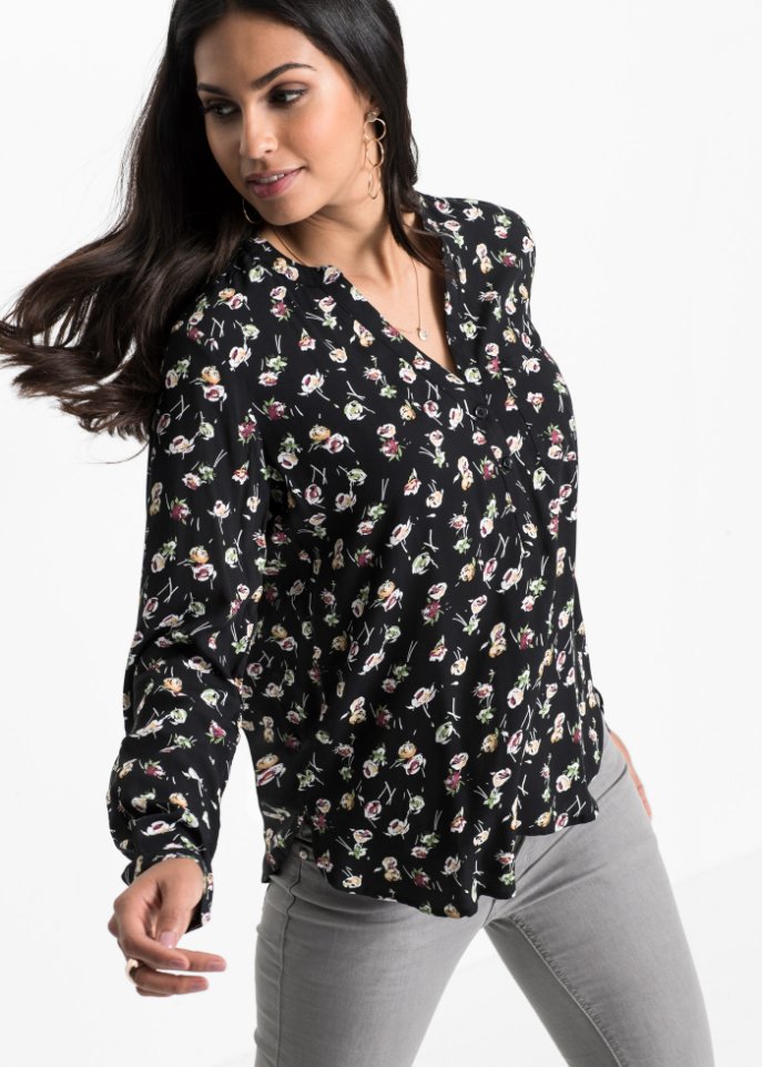 Bluse mit V-Ausschnitt