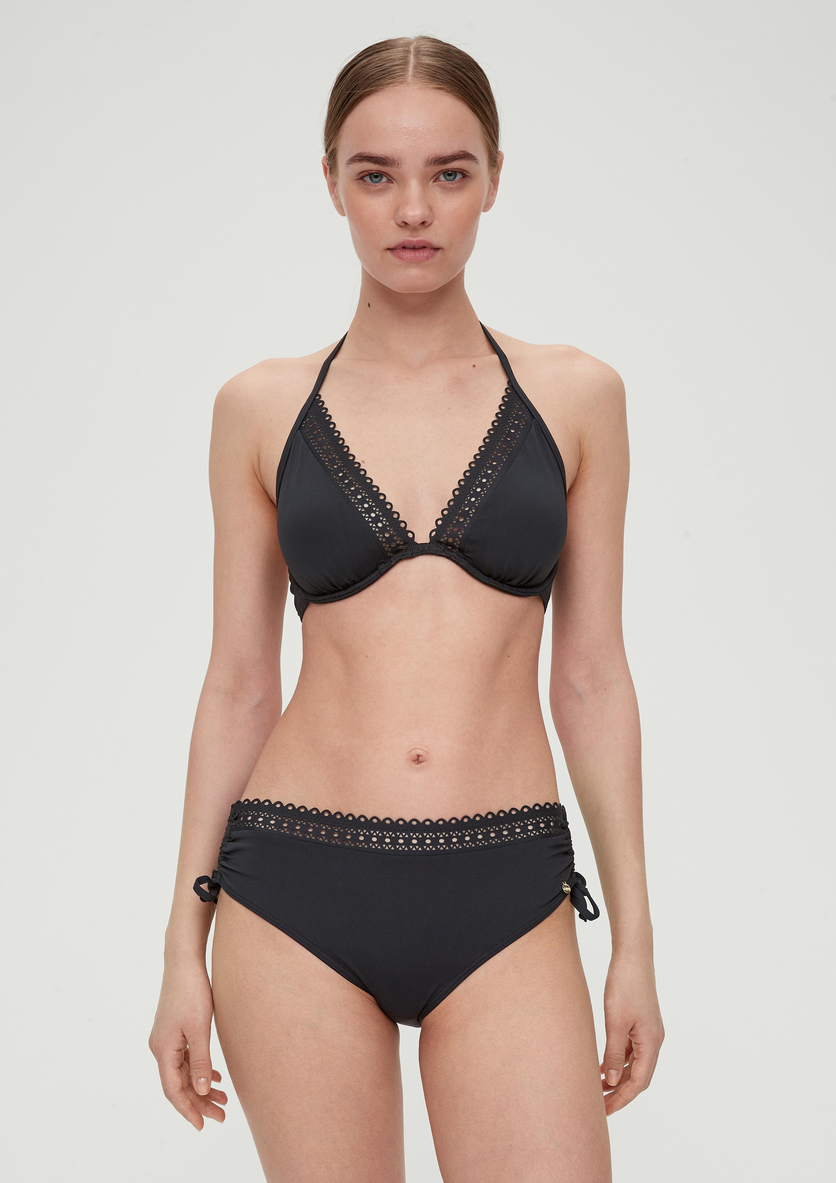 Neckholder Bikini Top mit Lochstickerei  EME-6008703-9999