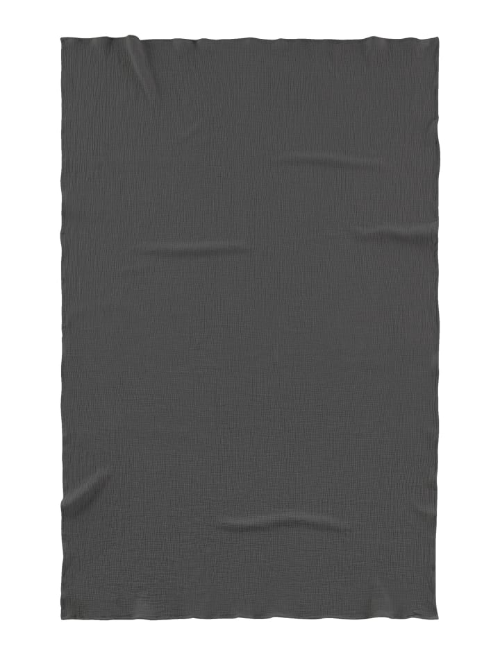 Biberna Wohndecke Musselin Sommerdecke in titanium günstig kaufen 150 x 200 cm