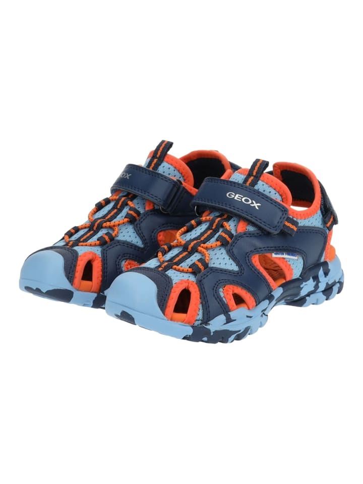 Geox Sandalen in Blau/Orange günstig kaufen