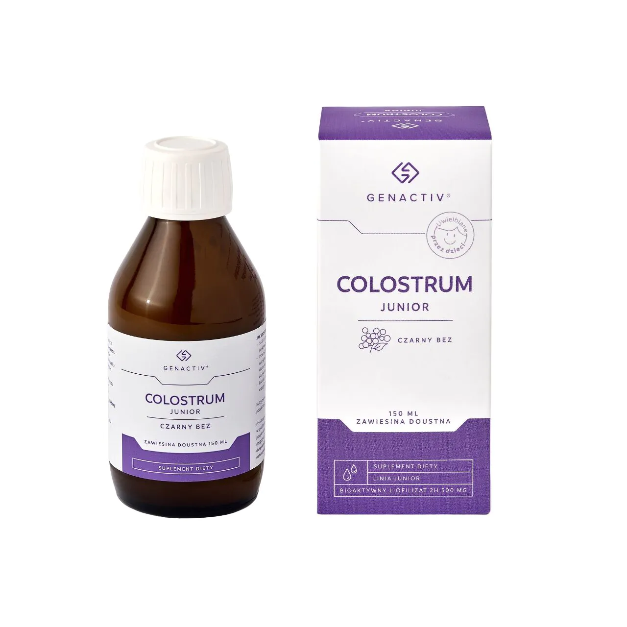 Genactiv Colostrum Junior Elderberry, Εναιώρημα