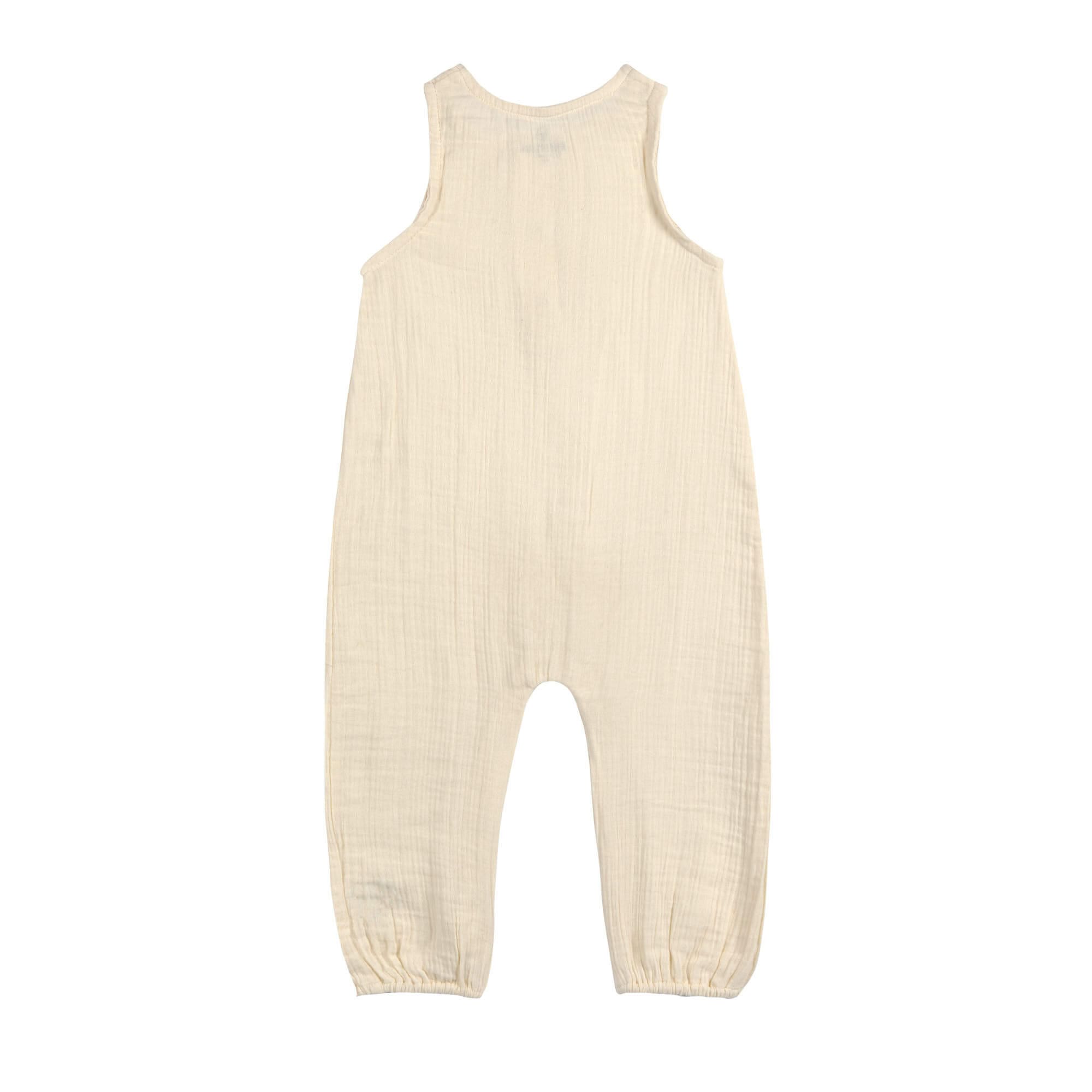 Musselin Jumpsuit - Bio Baumwolle, Hellgelb