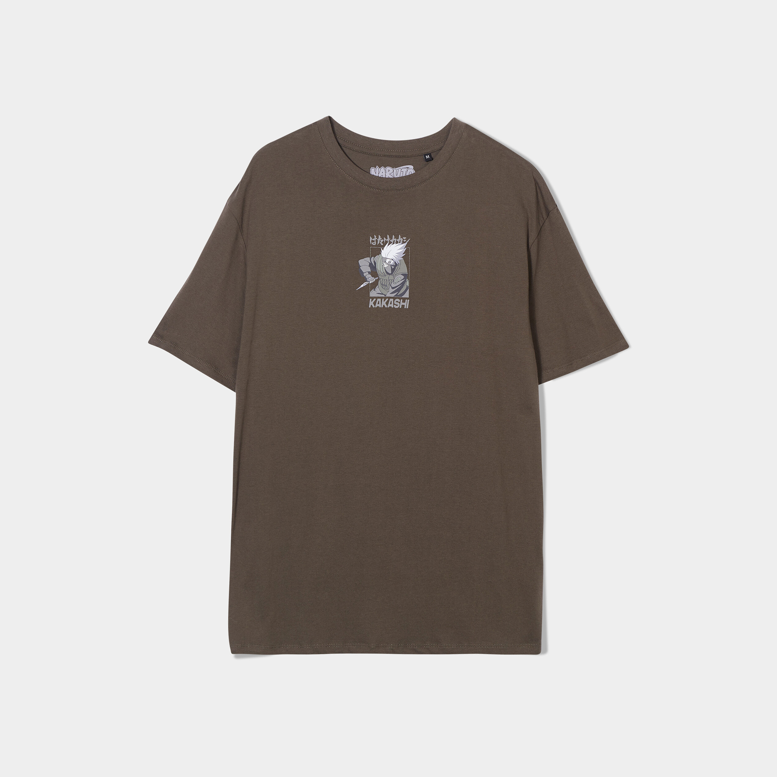 T-shirt manches courtes Kakashi Naruto vert kaki homme | La Halle