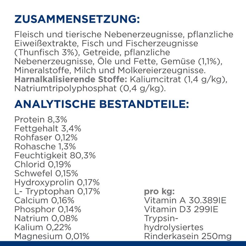 Hill's Prescription Diet c/d Multicare Stress Ragout mit Thunfisch & Gemüse