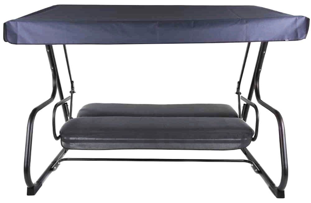 Siena Garden Hollywoodschaukel Parma, 3-Sitzer, Bettfunktion, BxT: 132x209cm, anthrazit/grau
