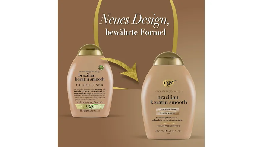 OGX ever straightening + brazilian keratin smooth CONDITIONER 385ml 385 ml