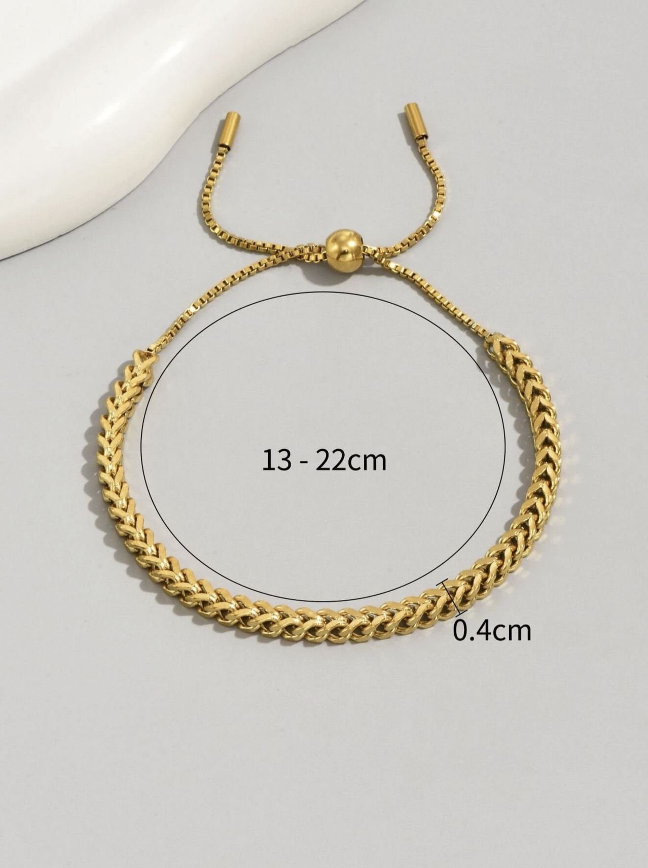 ENGELSINN Armband Kettenarmband Gold Armkette Edelstahl Gliederarmband inkl. Geschenkbox (1-tlg), Hochwertige Verarbeitung