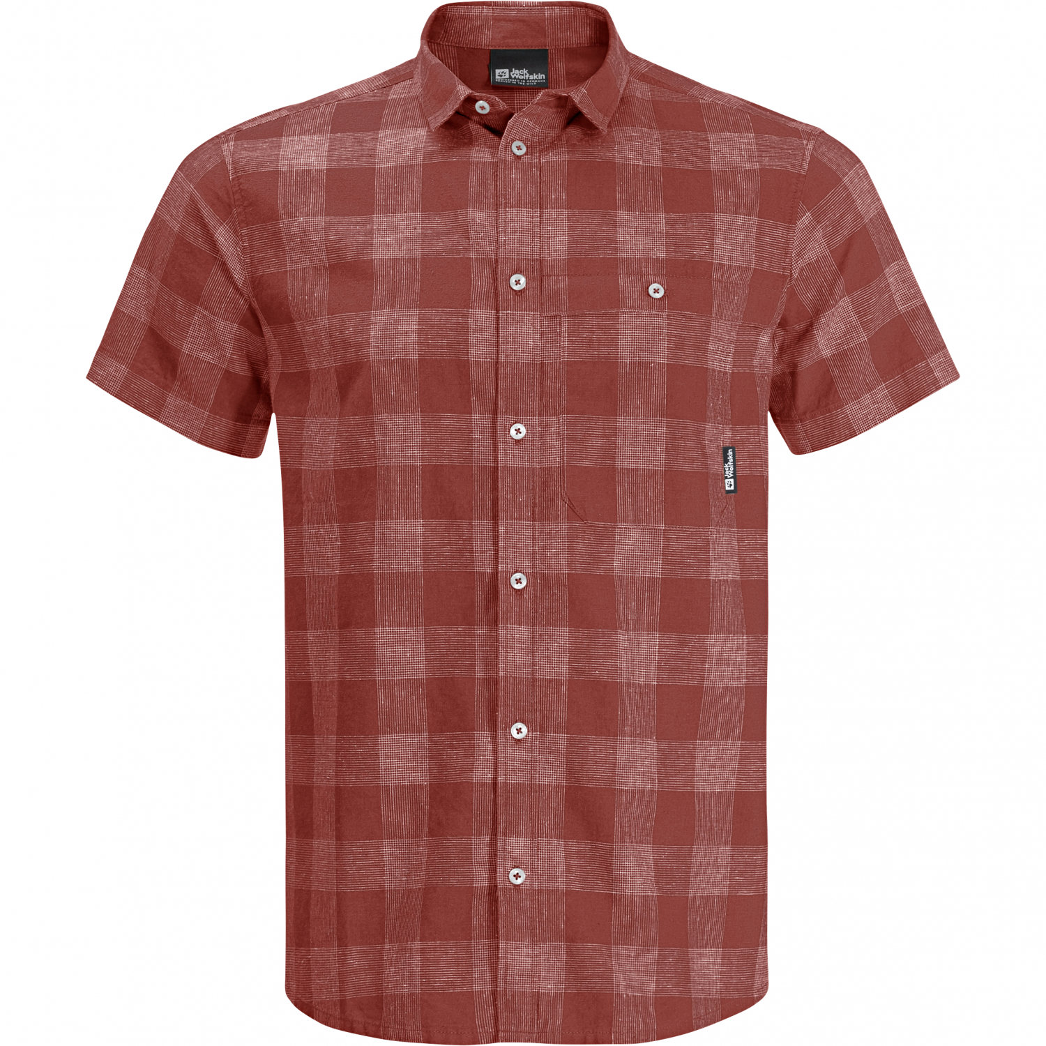 Jack Wolfskin Herren Hemd Highland (Barn Red)