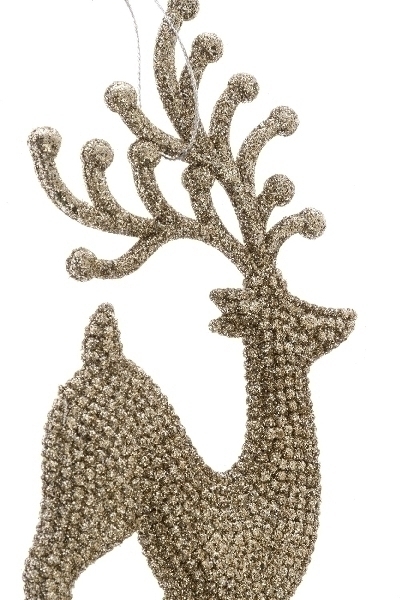 MyFlair 3er-Set Weihnachtsanhänger, Silberglitter