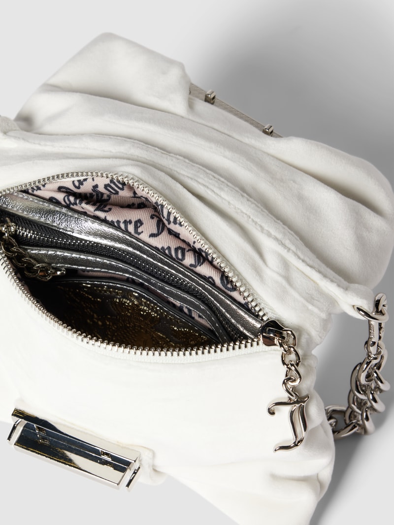 Handtasche mit Label-Detail Modell 'DAHLIA' in weiß