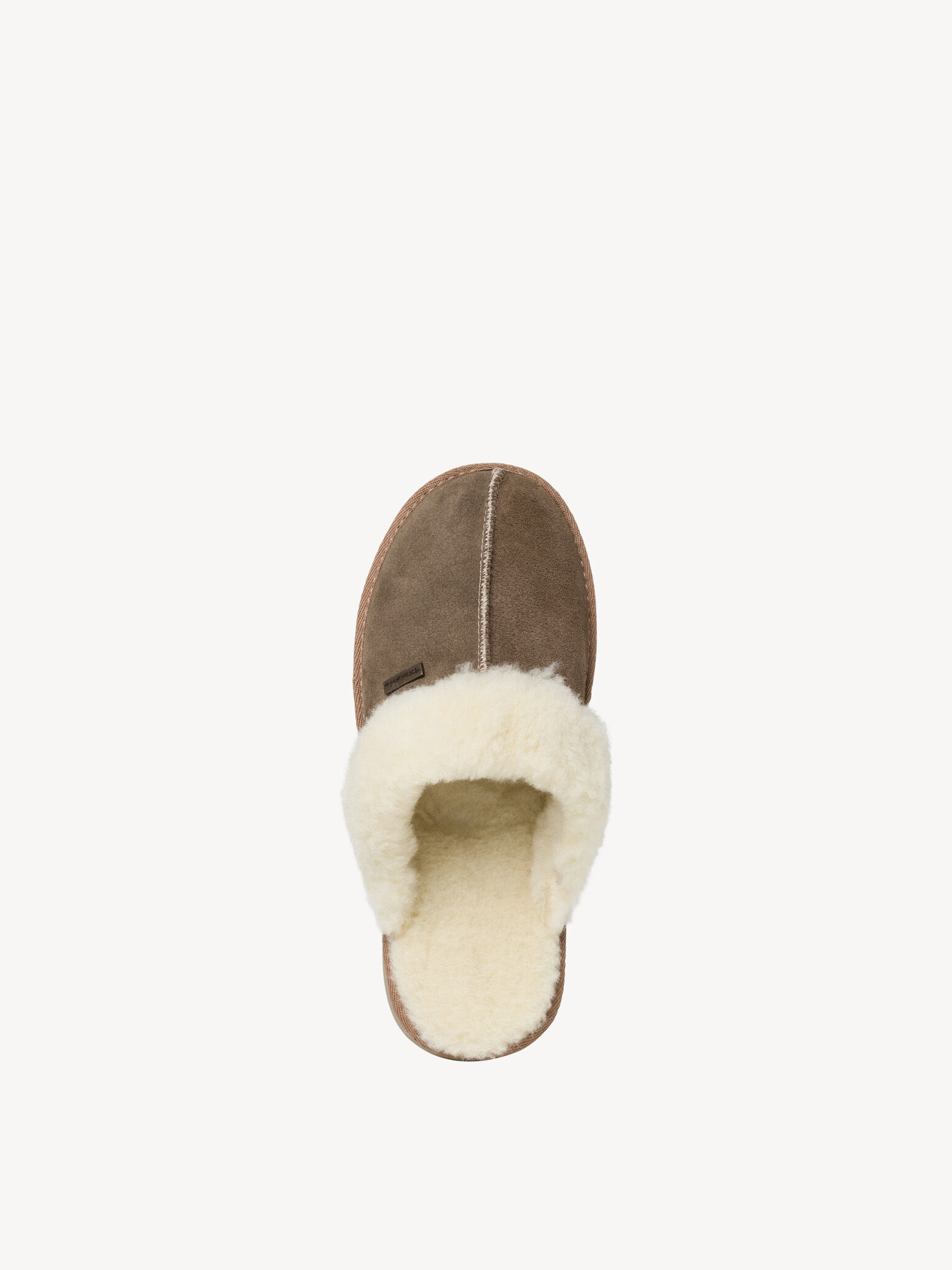 Pantoufle en cuir - beige