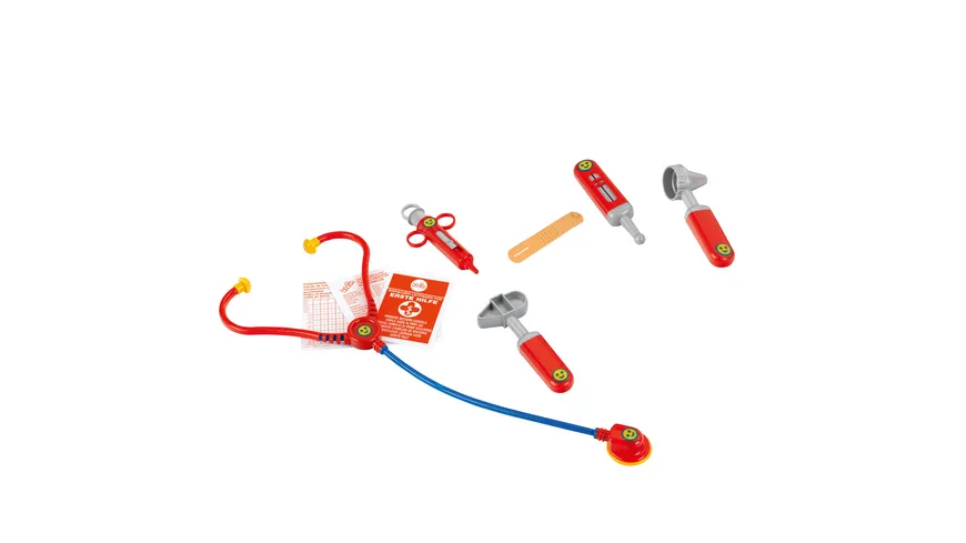 Theo Klein 4265 Doktorkoffer mit Zubehör I Stethoskop, Spritze, Thermometer u.v.m. I Maße: 21,5 cm x 9 cm x 20 cm