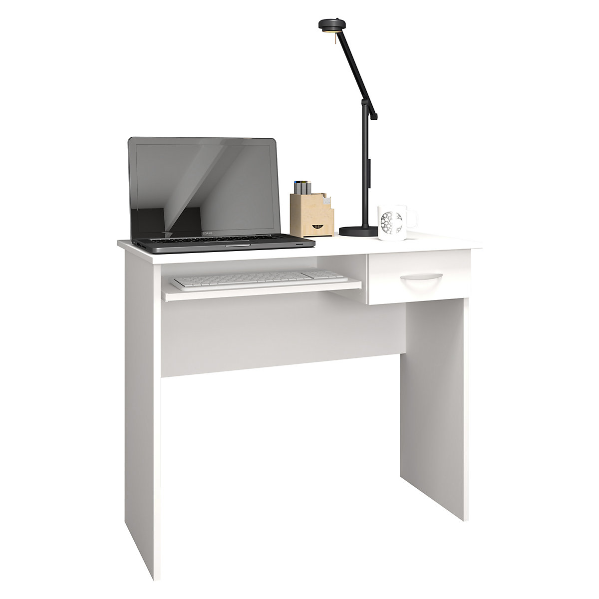 Holz Schreibtisch Computertisch Tastaturauszug Schublade Bürotisch Arusa