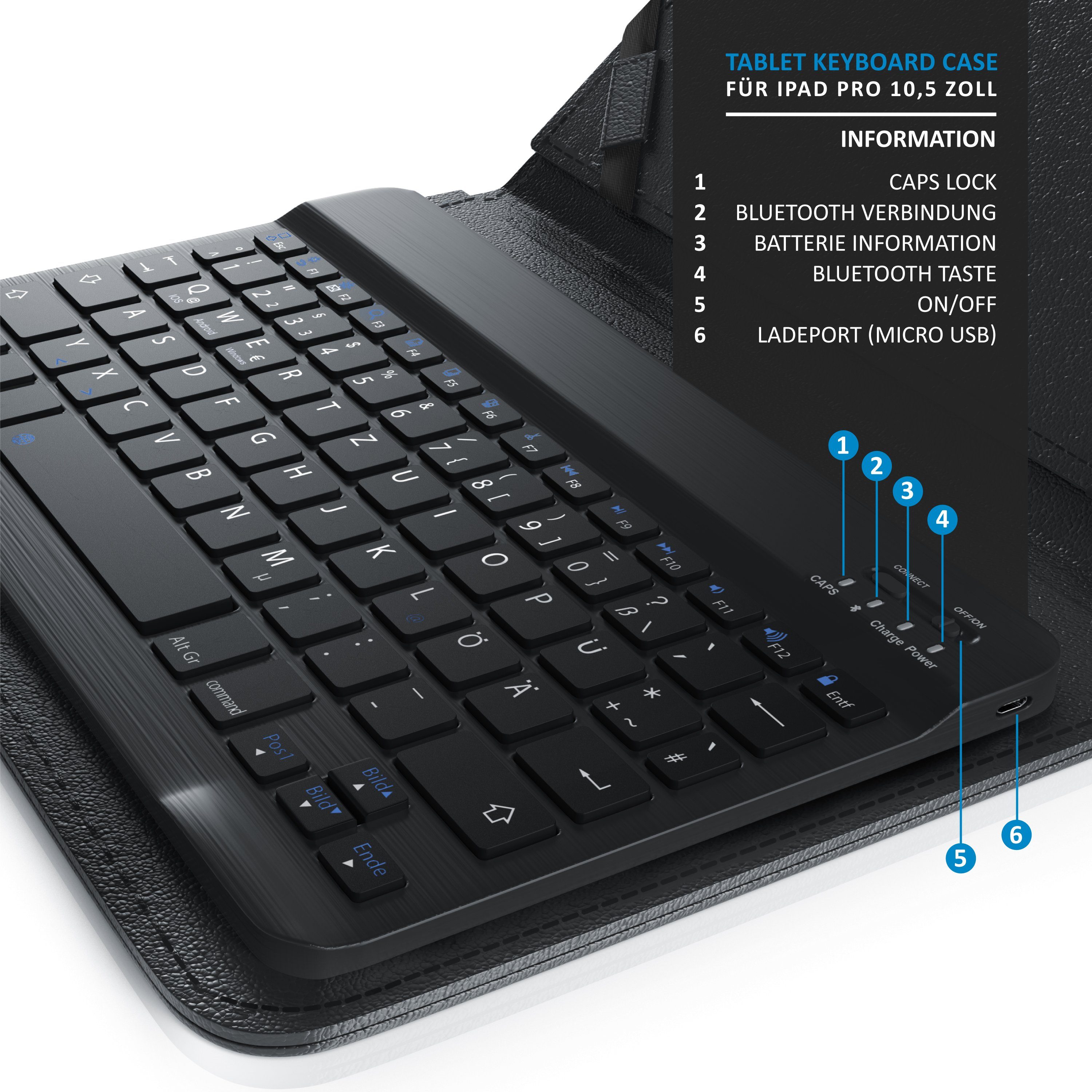 Aplic Tablet-Tastatur (Bluetooth-Keyboard, 9-10