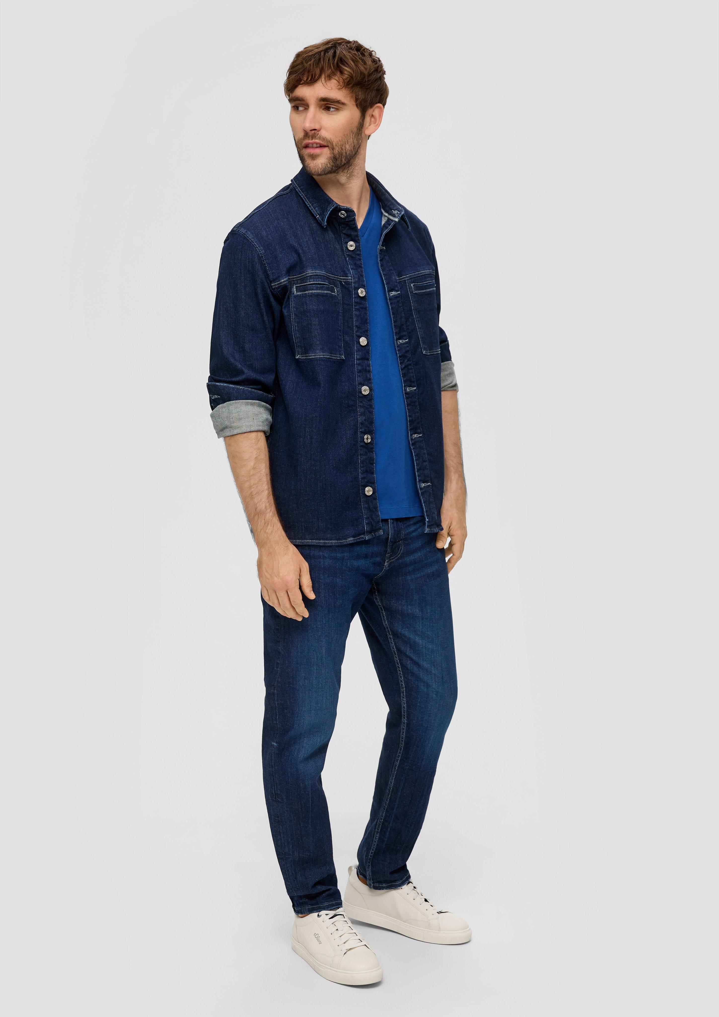 Baumwollshirt mit V-Ausschnitt  2143913-5620