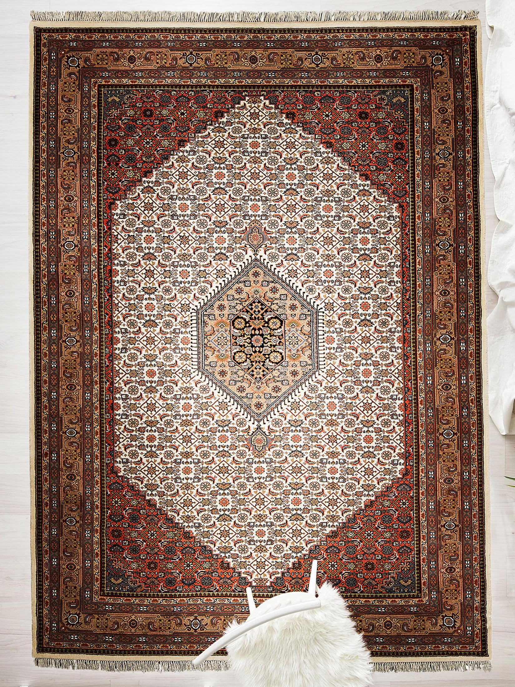 Rawara Bidjar Orient-Teppich, Beige