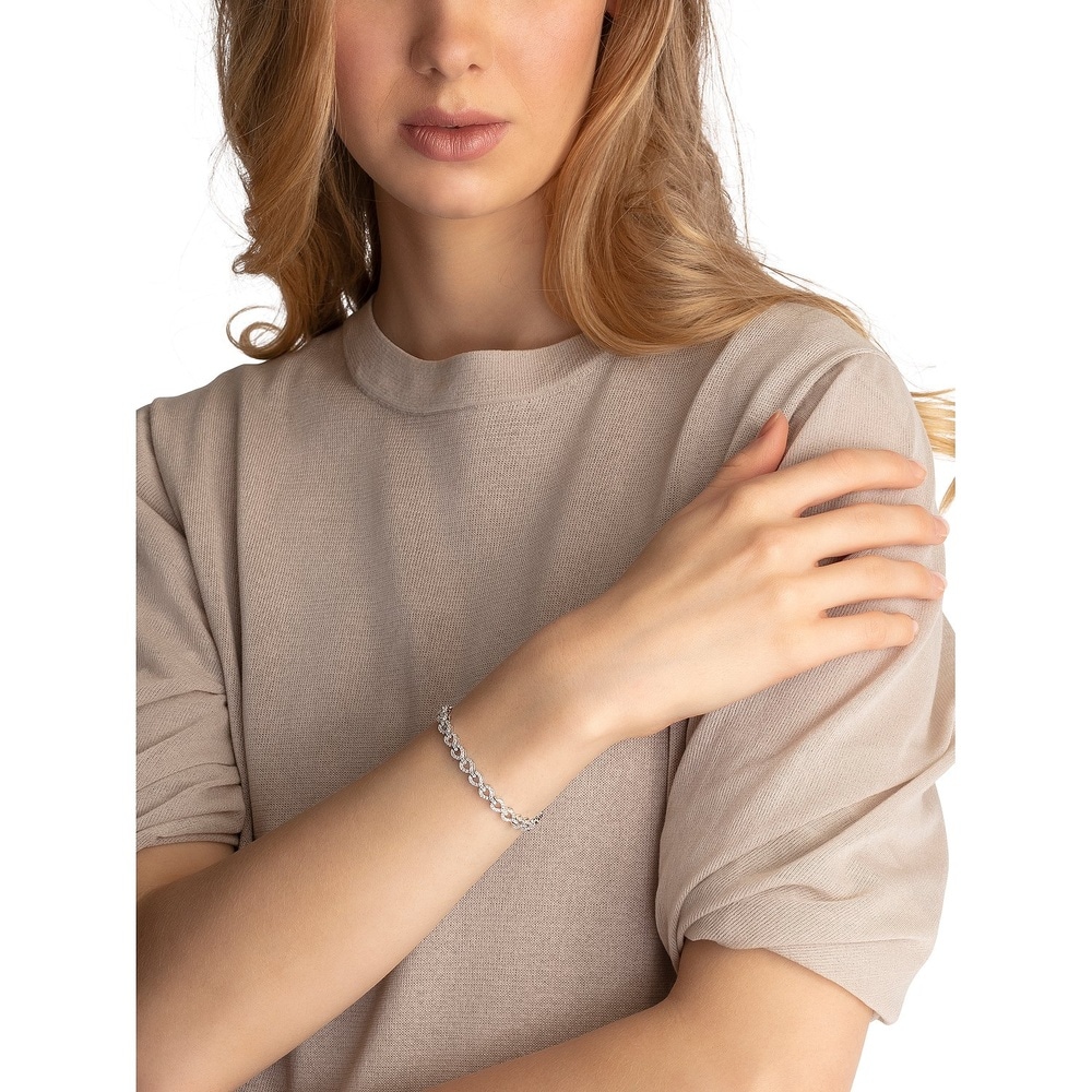 FAVS Bracelet 925 Argent rhodié Bracelet