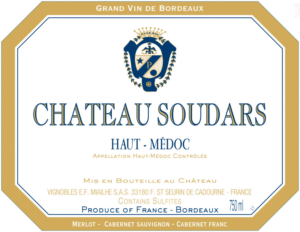 Château Soudars Château Soudars Vin Rouge●Haut-Médoc 2020 75cl