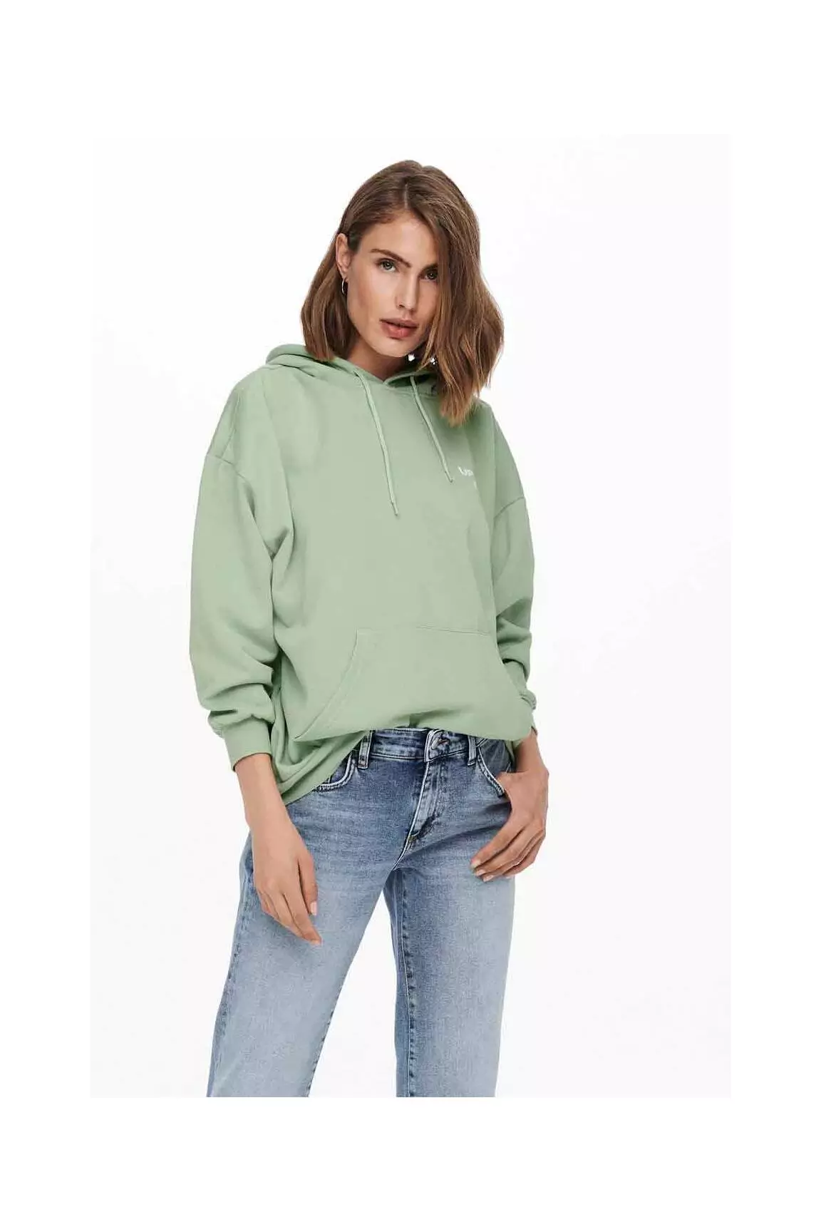 Only Sweat Capuche Femme couleur vert