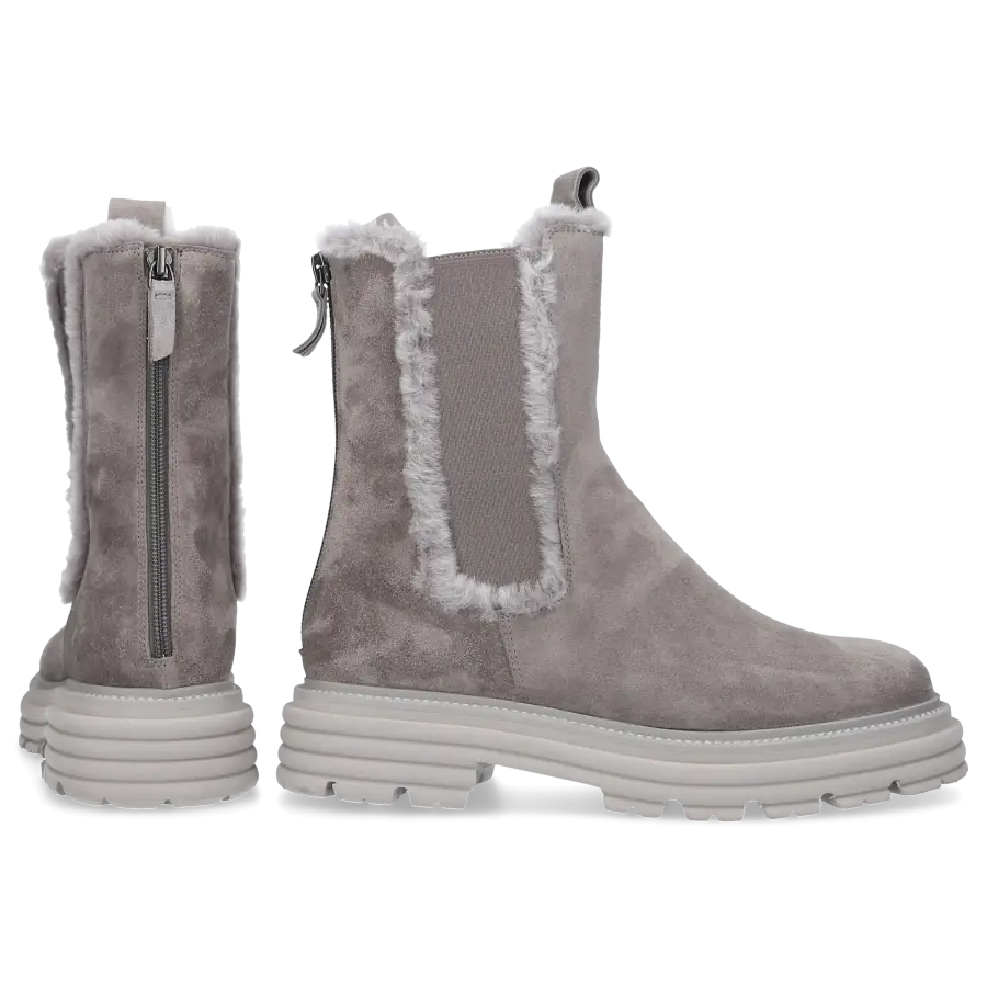305 SOBE - Chelsea Boots ENGADIN Veloursleder - grau