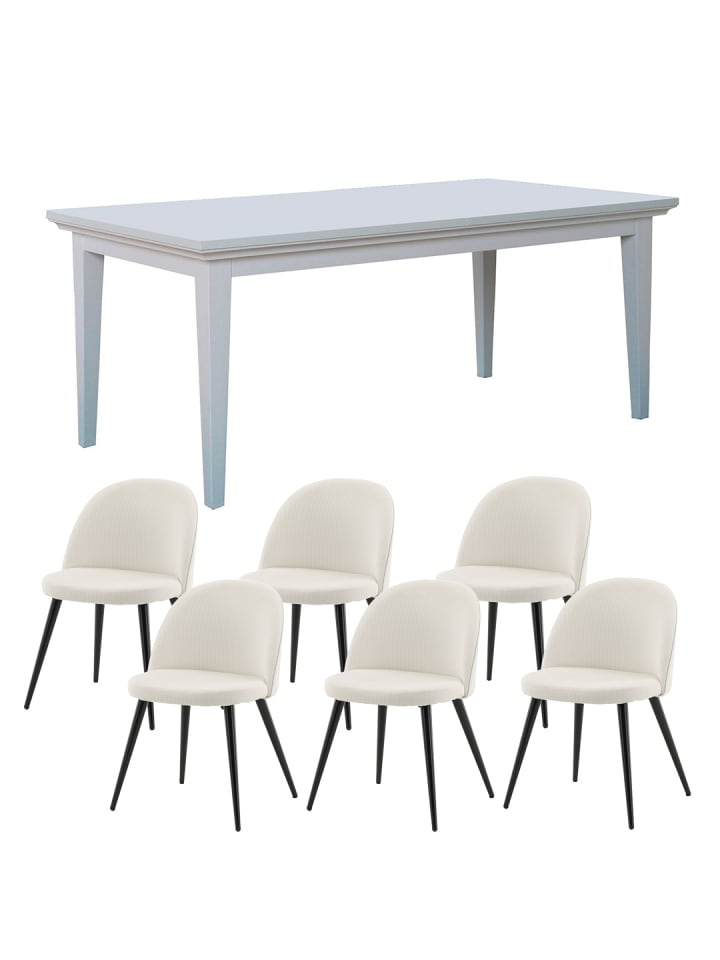 ebuy24 Essgruppe Venedig (7-teilig) Sand 95 x 276 cm günstig kaufen onesize
