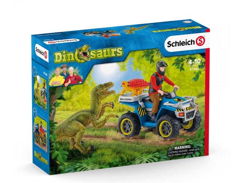 Fuite sur quad face au vélociraptor