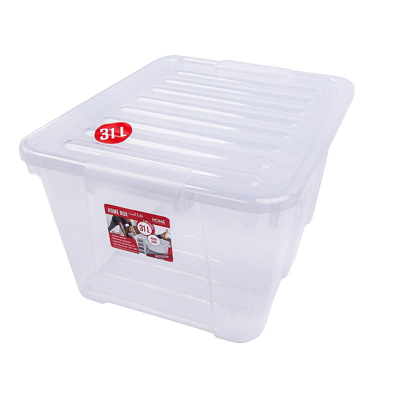 Home Oppbevaringsboks Home box m/lokk 30 liter L46,5 x B35,9 x H25,1 cm