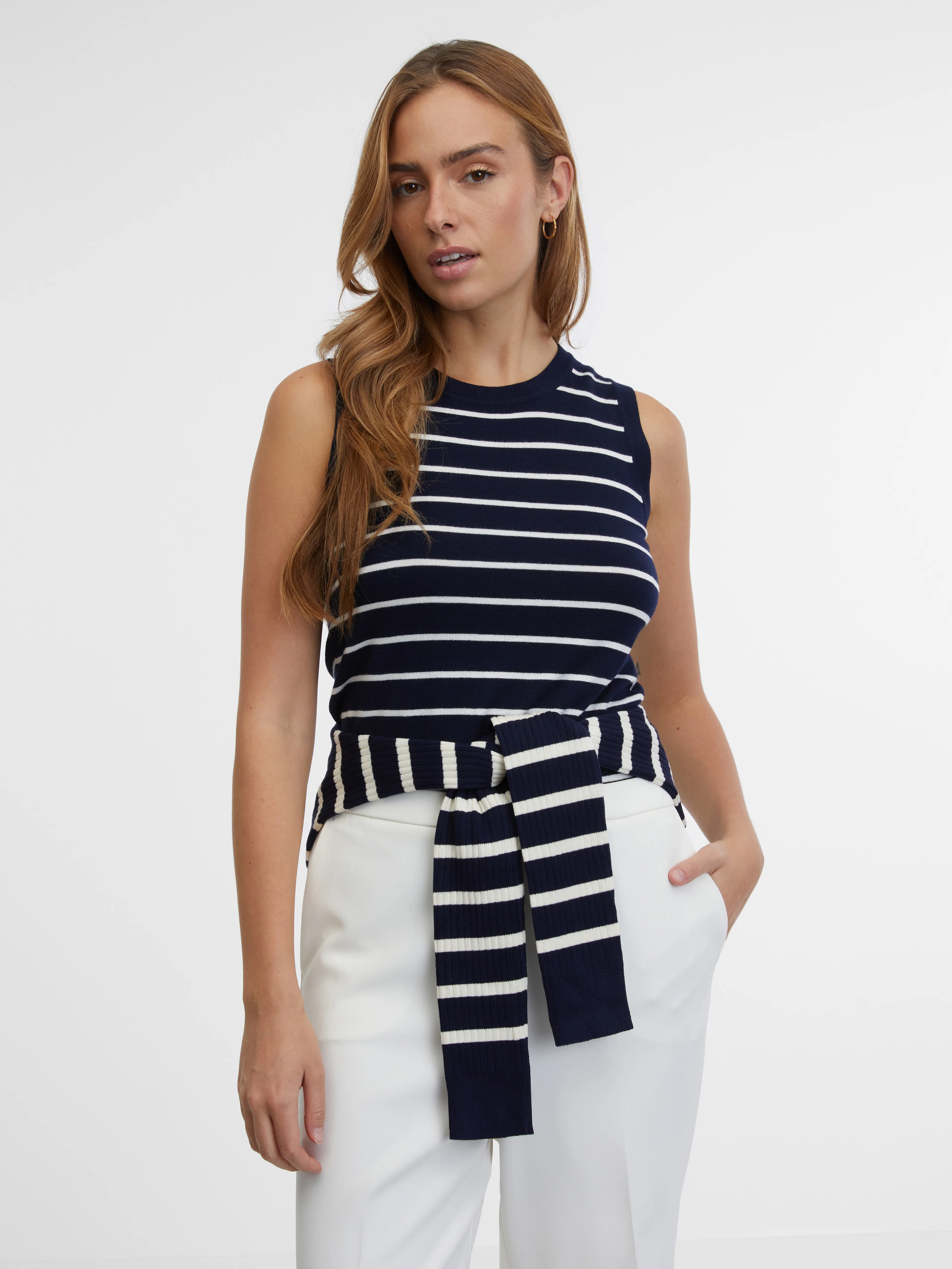 Dunkelblau gestreiftes Damen-Top ORSAY