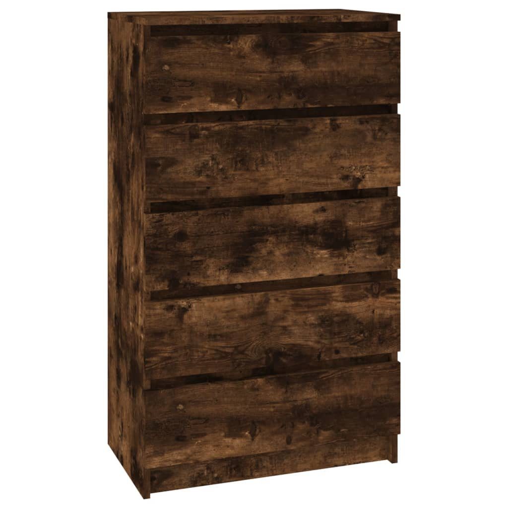 vidaXL Kommode Schubladenschrank Räuchereiche 60x36x103 cm Holzwerkstoff (1 St)