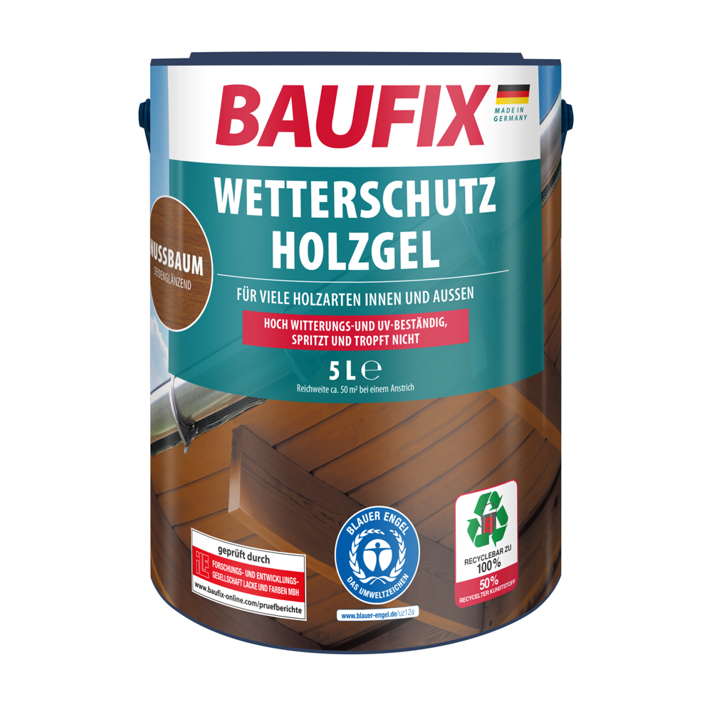 Baufix Wetterschutz-Holzgel Nussbaum