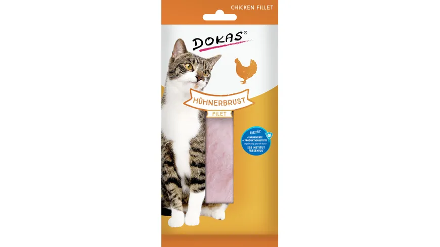 Dokas Katzensnack 100% delikates Hühnerbrustfilet 22 g