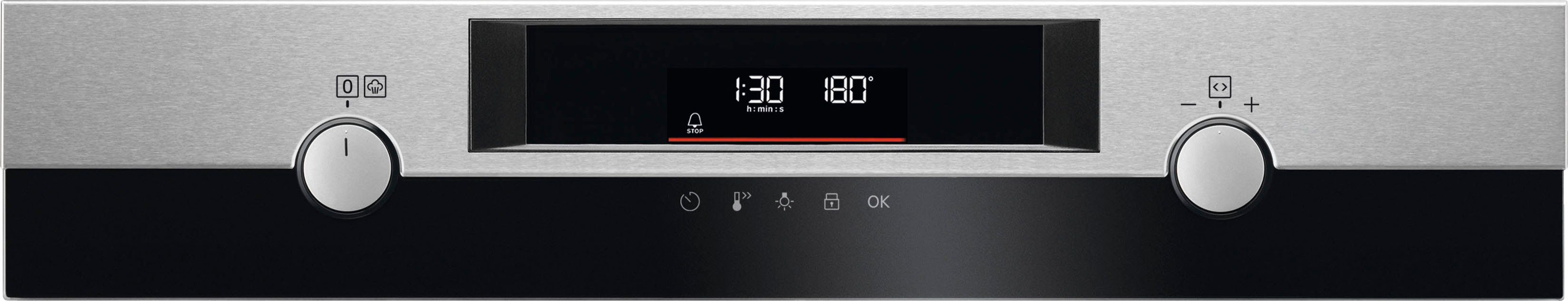 AEG Einbaubackofen 6000 BPE55526BM 944188761, mit 1-fach-Teleskopauszug, Pyrolyse-Selbstreinigung