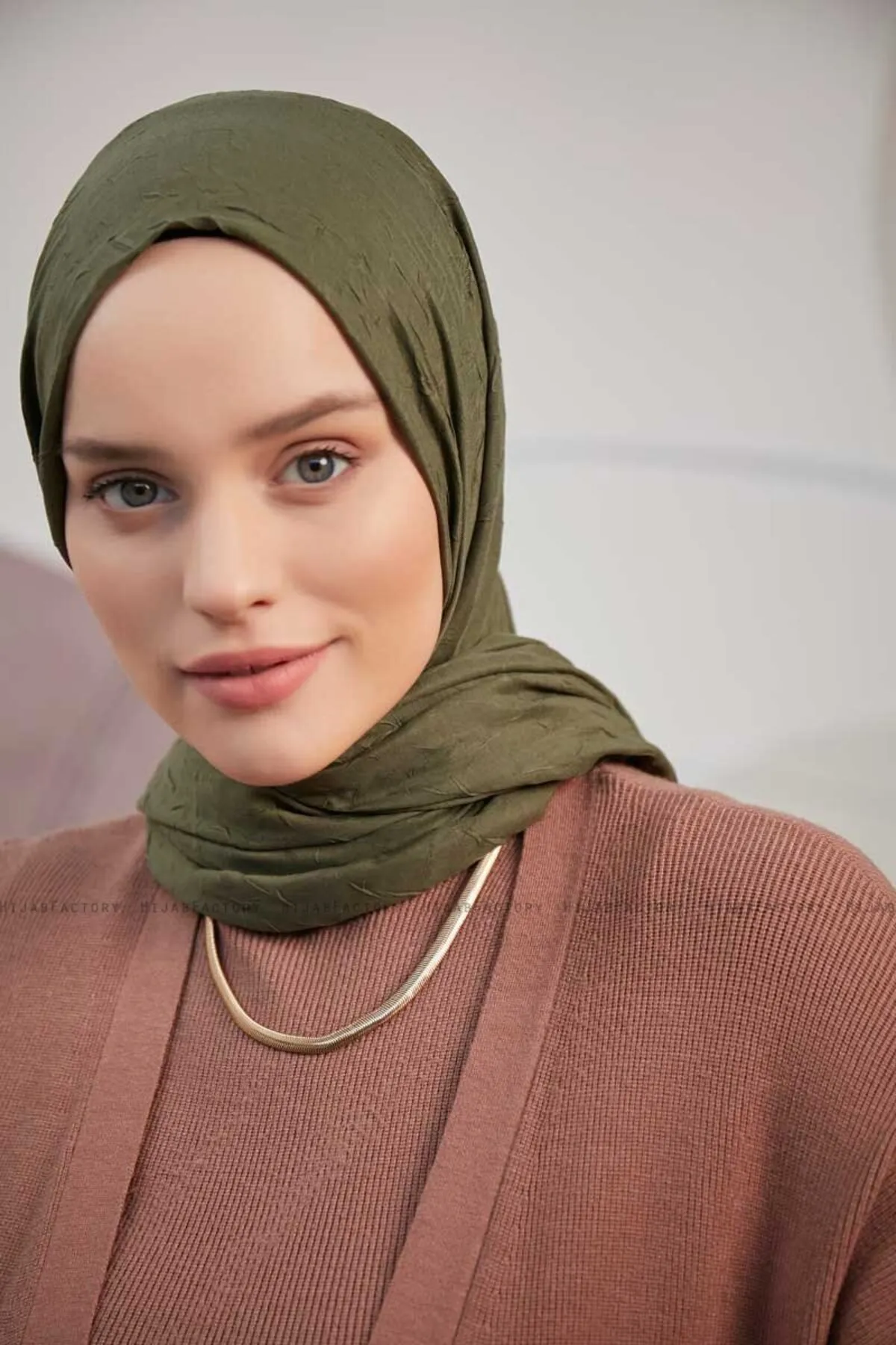 SOYTEMİZ  Hijab Damen Bambusschal Schal Khaki