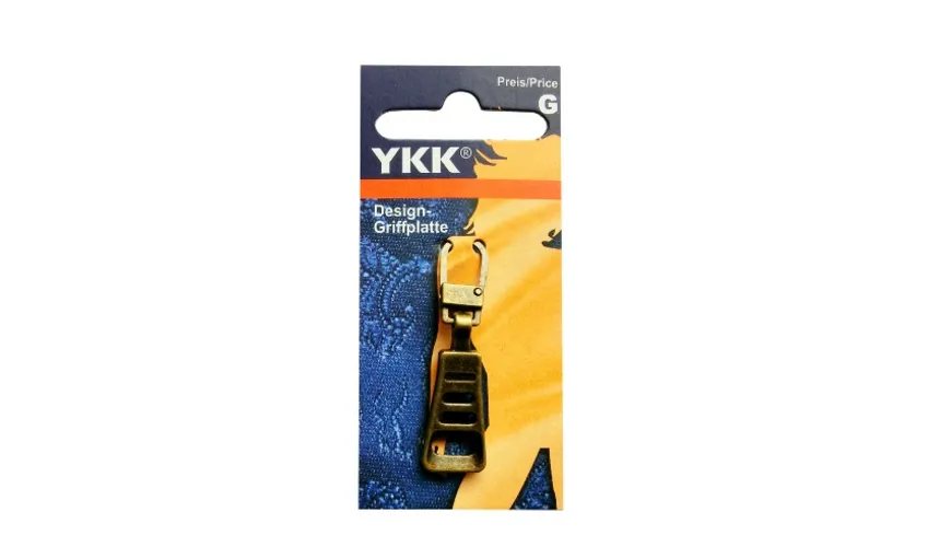 YKK Griffplatte Trapez brüniert antikmessing