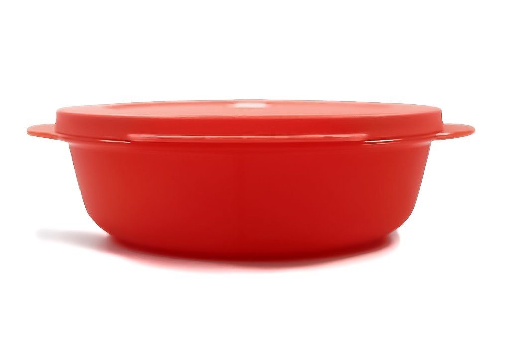 TUPPERWARE Mikrowellenbehälter CrystalWave 900 ml mit Abtrennung lachs + SPÜLTUCH
