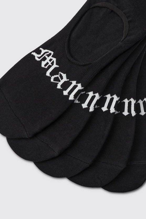 5er-Pack unsichtbare Gothic Man Socken