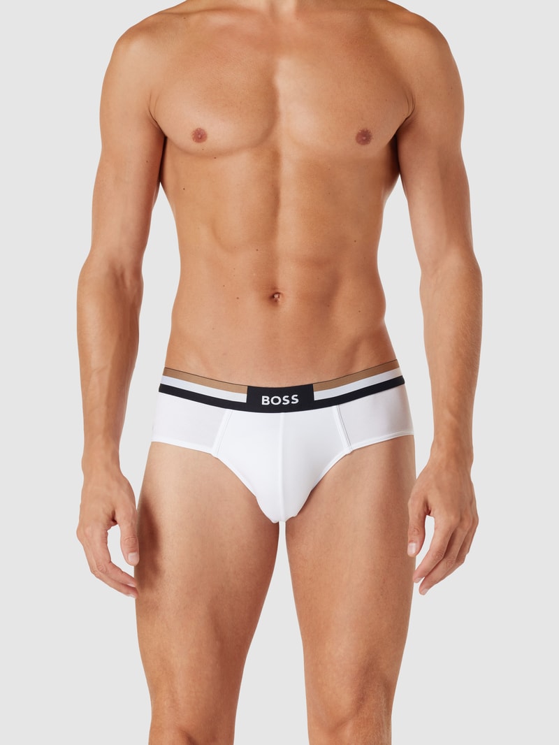 Slip mit Logo-Bund Modell 'Motion' in weiß