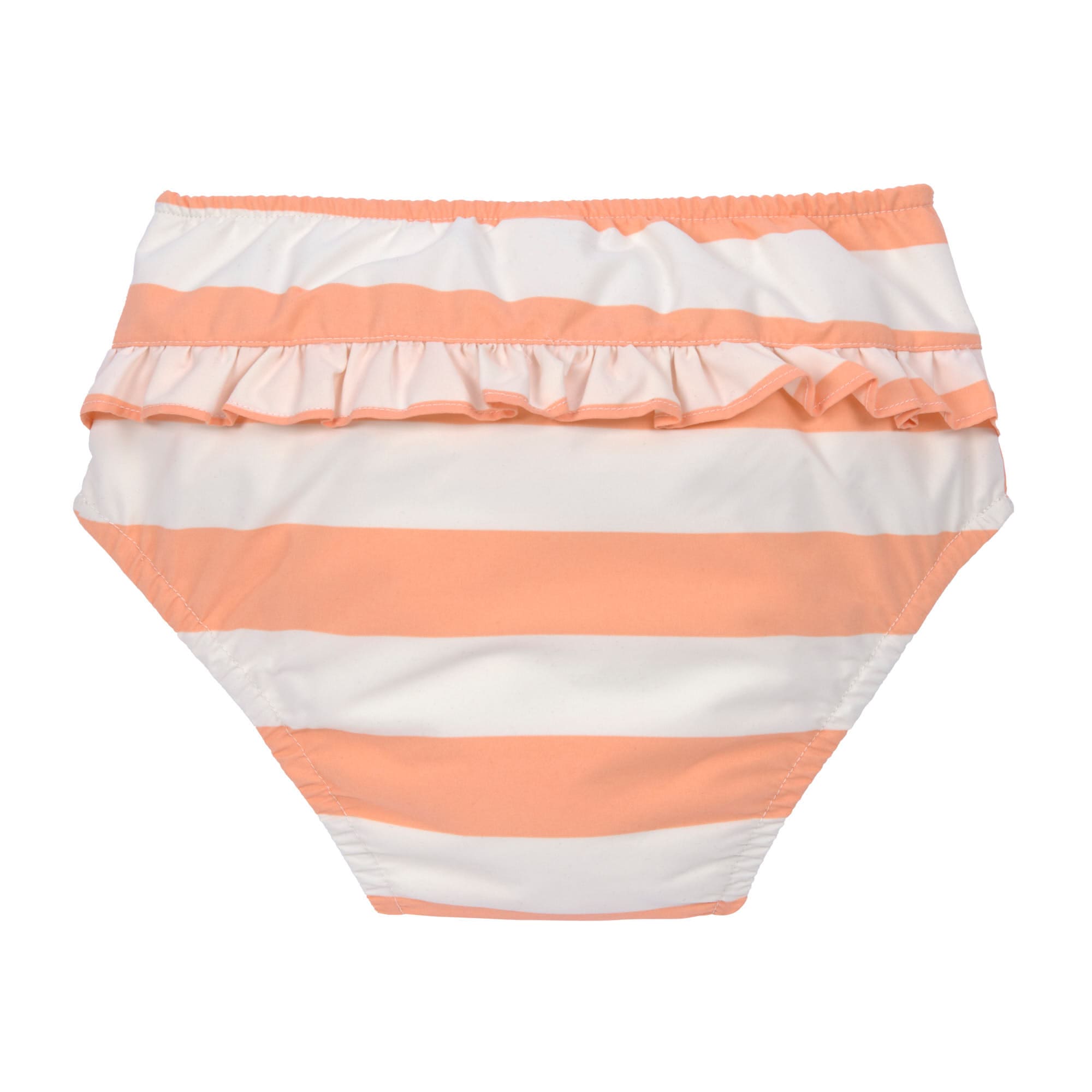 Schwimmwindel Baby - Block Stripes, Weiß Rosa Orange