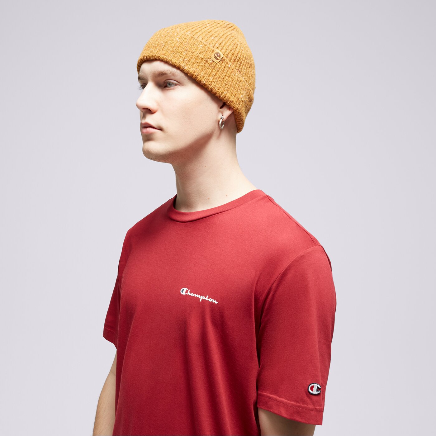 CHAMPION T-SHIRT CREWNECK Dunkelrot